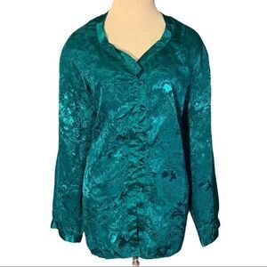 Victorias Secret Gold Label Green Oversized Button Front Nightshirt Size M